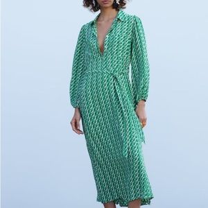 Zara Printed Midi Dress
